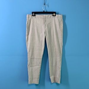 Elle Stripped Stretch Pants Ankle Cut